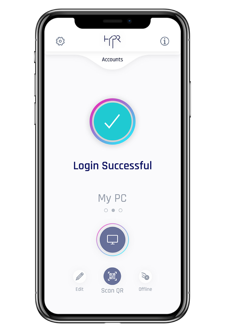 HYPR App login successful prompt